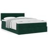 vidaXL Ottoman bed met matras 140x190cm fluweel donkergroen
