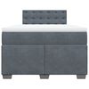 vidaXL Boxspring met matras fluweel donkergrijs 120x200 cm