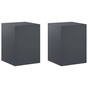 vidaXL Plantenstandaard 2 pcs Antraciet 30 x 30 x 40 cm