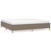 vidaXL Bedframe zonder matras stof taupe 200x200 cm