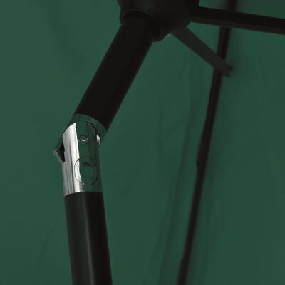 vidaXL Parasol kantelbaar met LED 3 m groen