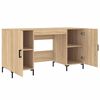 vidaXL Bureau 140x50x75 cm bewerkt hout sonoma eikenkleurig