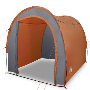 vidaXL Opbergtent waterdicht grijs en oranje