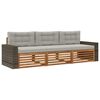 vidaXL Buiten bankenset 3 pcs Naturel en lichtgrijs Polyester