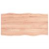 vidaXL Tafelblad natuurlijke rand 80x40x2 cm eikenhout lichtbruin