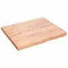 vidaXL Wandschap 60x50x(2-4) cm behandeld massief eikenhout lichtbruin