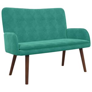 vidaXL 2-Zits Sofa Turquoise 115 x 61 x 87 cm fluweel