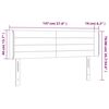 vidaXL Hoofdbord met randen 147x16x78/88 cm stof taupe