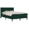 vidaXL Bedframe met matras Donkergroen 160 x 200 cm Fluweel