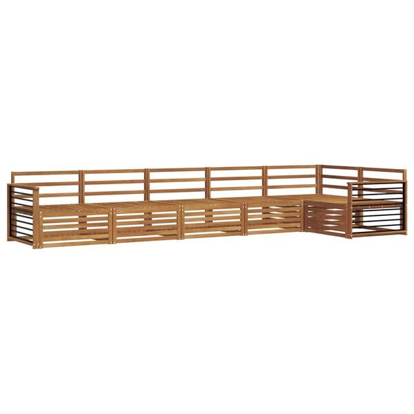 vidaXL Buiten bankenset 6 pcs Naturel Massief Acaciahout