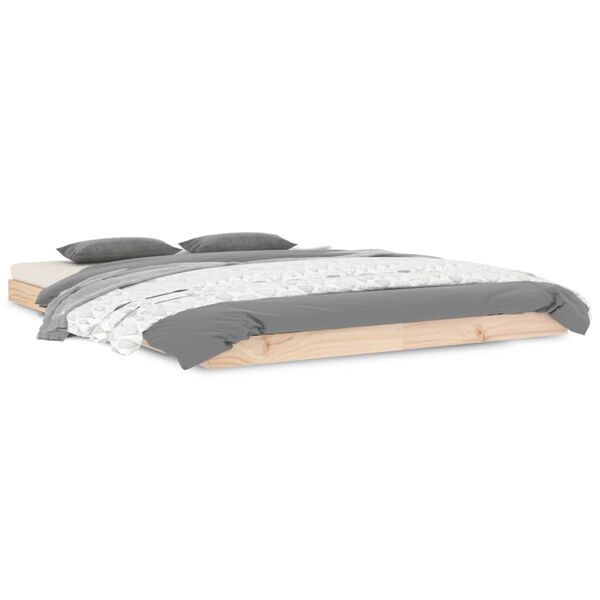 vidaXL Bedframe massief grenenhout 140x190 cm