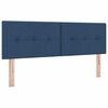 vidaXL Boxspring bed met matras met LED Blauw 160 x 200 cm Stof
