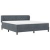 vidaXL Boxspringbed met matras Donkergrijs 180 x 200 cm Fluweel