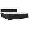 vidaXL Opbergbed met LED met matras met LED Zwart 200 x 200 cm Fluweel