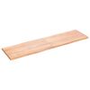 vidaXL Tafelblad natuurlijke rand 180x50x(2-4) cm eikenhout lichtbruin
