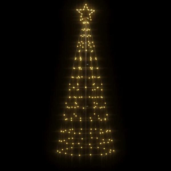 vidaXL LED-kerstboom met spikes 220 LED's warm wit 180 cm