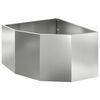 vidaXL Hoek Plantbak zilver 60 x 60 x 35 cm Verzinkt staal