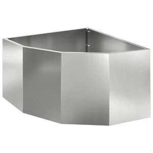 vidaXL Hoek Plantbak zilver 60 x 60 x 35 cm Verzinkt staal