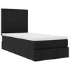 vidaXL Ottoman bed met matras en LED's 90x200cm stof zwart