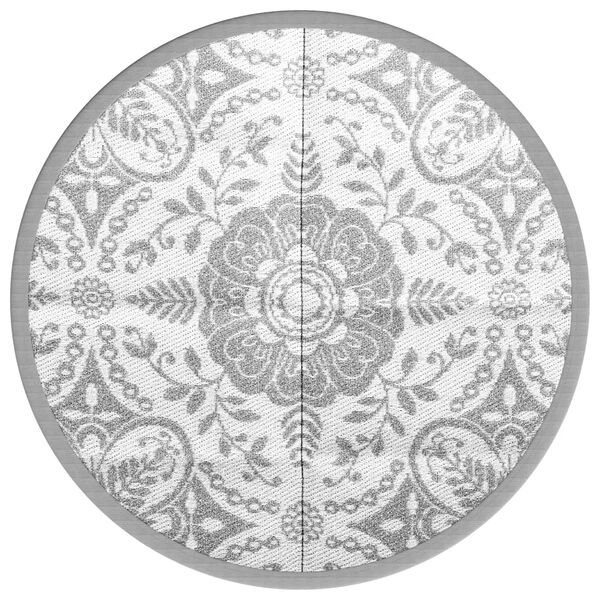 vidaXL Buitenkleed ARAKIL Ø160 cm polypropeen lichtgrijs