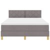 vidaXL Boxspringbed met matras met hoofdeinde Taupe 160 x 200 cm Stof