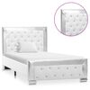 vidaXL Bedframe kunstleer wit 90x200 cm