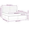 vidaXL Boxspring met matras fluweel lichtgrijs 160x200 cm
