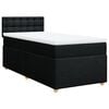 vidaXL Boxspring met matras stof zwart 100x200 cm