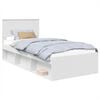 vidaXL Bedframe met hoofdeinde Wit 90 x 190 cm Bewerkt hout
