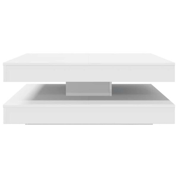 vidaXL Salontafel 360 graden draaibaar 90x90x34,5 cm wit