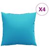 vidaXL Spreidkussens Effen 4 pcs Turquoise 50 x 50 cm Polyester Stof