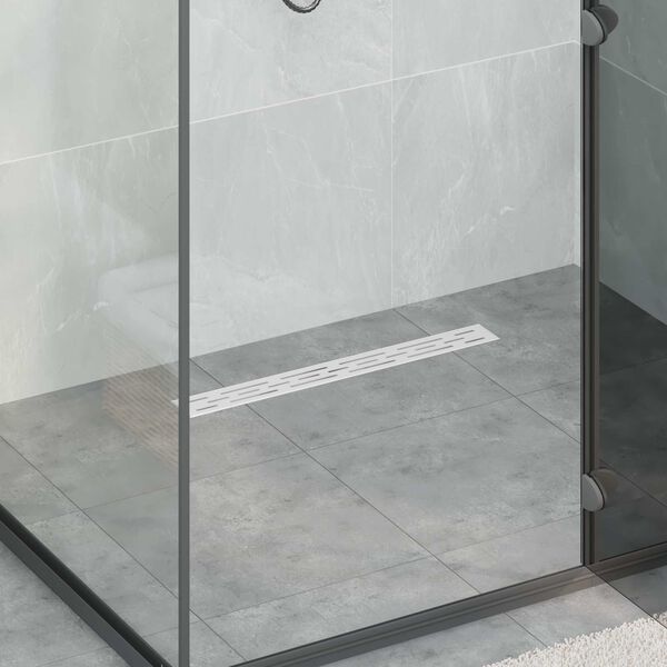 vidaXL Doucheafvoer Glasdeksel met 360&deg; Sifon Zilver 60 cm