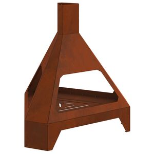 vidaXL Vuurkom Roestkleurig 50 x 43 x 52 cm weervast staal