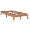 vidaXL Bedframe massief teakhout 100x200 cm