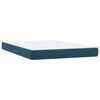 vidaXL Boxspring met matras en LED fluweel donkerblauw 160x210 cm