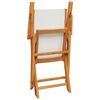 vidaXL Tuinstoelen 6 st inklapbaar massief hout en stof cr&egrave;mewit