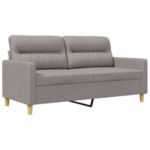 vidaXL Tweezitsbank 140 cm stof taupe
