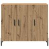vidaXL Dressoir Artisan Eiken 90 x 34 x 80 cm Bewerkt hout
