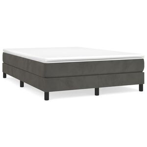 vidaXL Boxspring bed 140x190 cm fluweel donkergrijs