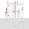 vidaXL Hekpoort Emmen met stalen pinnen 104x109,5 cm zwart