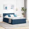 vidaXL Opbergbed met matras met matras Blauw 140 x 200 cm Bewerkt hout