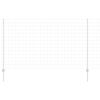 vidaXL Hek met Paal Zilver 1,4 x 10 m Staal