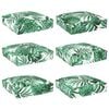 vidaXL Kussen 6 st Oxford Stof Bladpatroon 40 x 40 x 8 cm