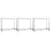vidaXL Bandenrekken 2-laags 3 st 110x40x110 cm staal zilverkleurig