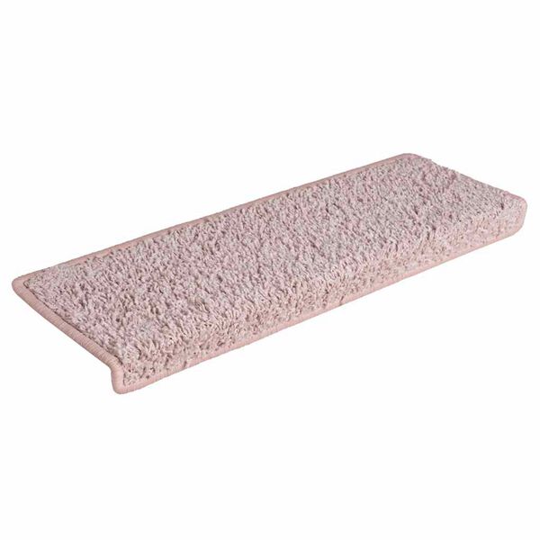 vidaXL Trapmatten 30 st 65x21x4 cm Wit en Roze Rechthoekige Rand