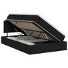 vidaXL LED Opslagbed met Matras Zwart 120 x 200 cm Stof