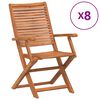 vidaXL Tuinstoelen 8 st inklapbaar 57x66x95 cm massief acaciahout