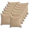 vidaXL Kussensloop 12 st HOUTEN Taupe 40 x 40 cm Chenille Stof