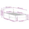vidaXL Bedframe zonder matras massief grenenhout 75x190 cm