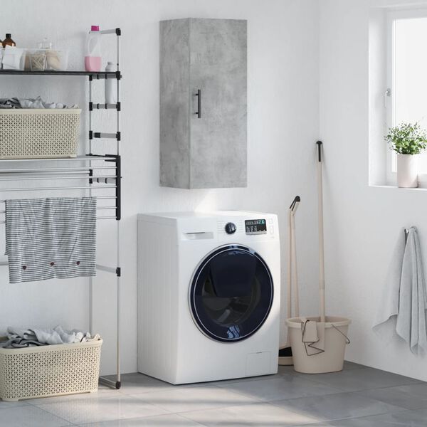 vidaXL Bovenkast 34,5x34x90 cm betongrijs